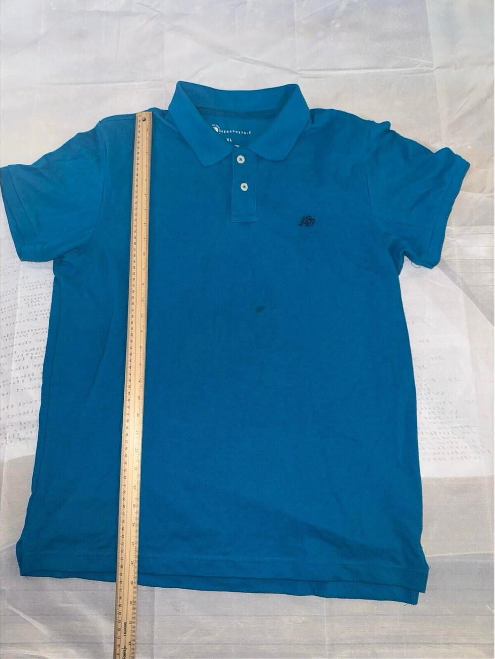 Aeropostale Men's XL Blue A87 Short Sleeve Polo Shirt Clothing00035